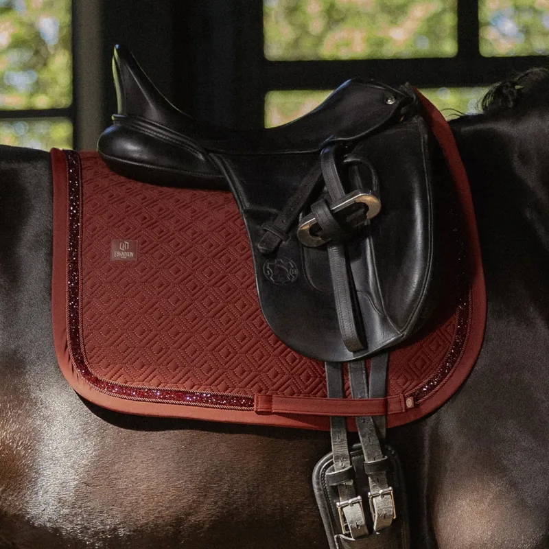 Eskadron Heritage ProSoft Jewel Dressage Saddlecloth - Merlot Pre-Order-1