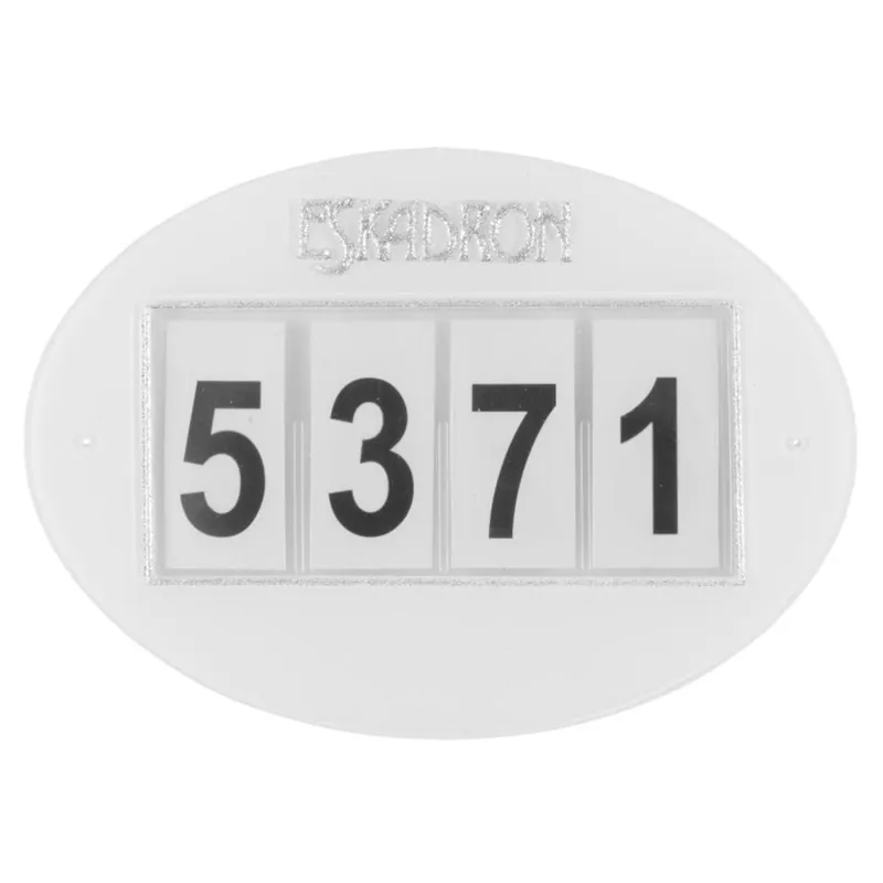 Eskadron QUICK-PIN Competition Number Set - White/Silver-2
