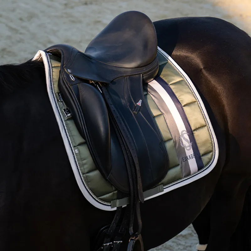 Eskadron Classic Sports Big Square Dressage Saddlecloth - Dusty Olive-1