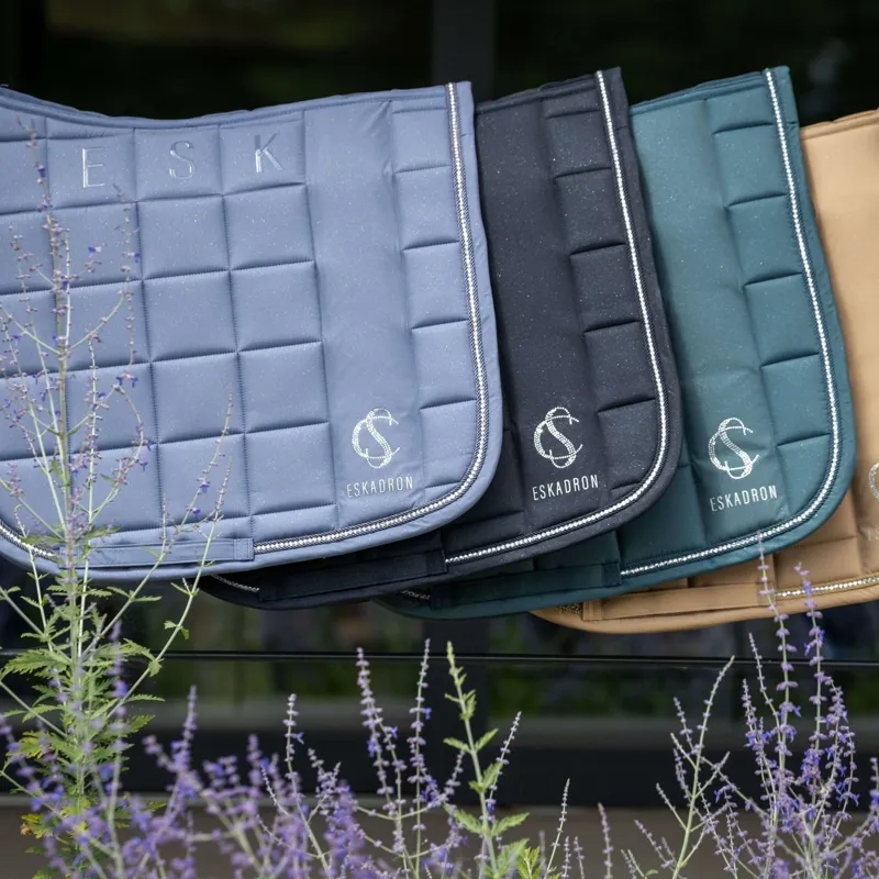 Eskadron Classic Sports Big Square Sparkle Dressage Saddlecloth - Navy-1