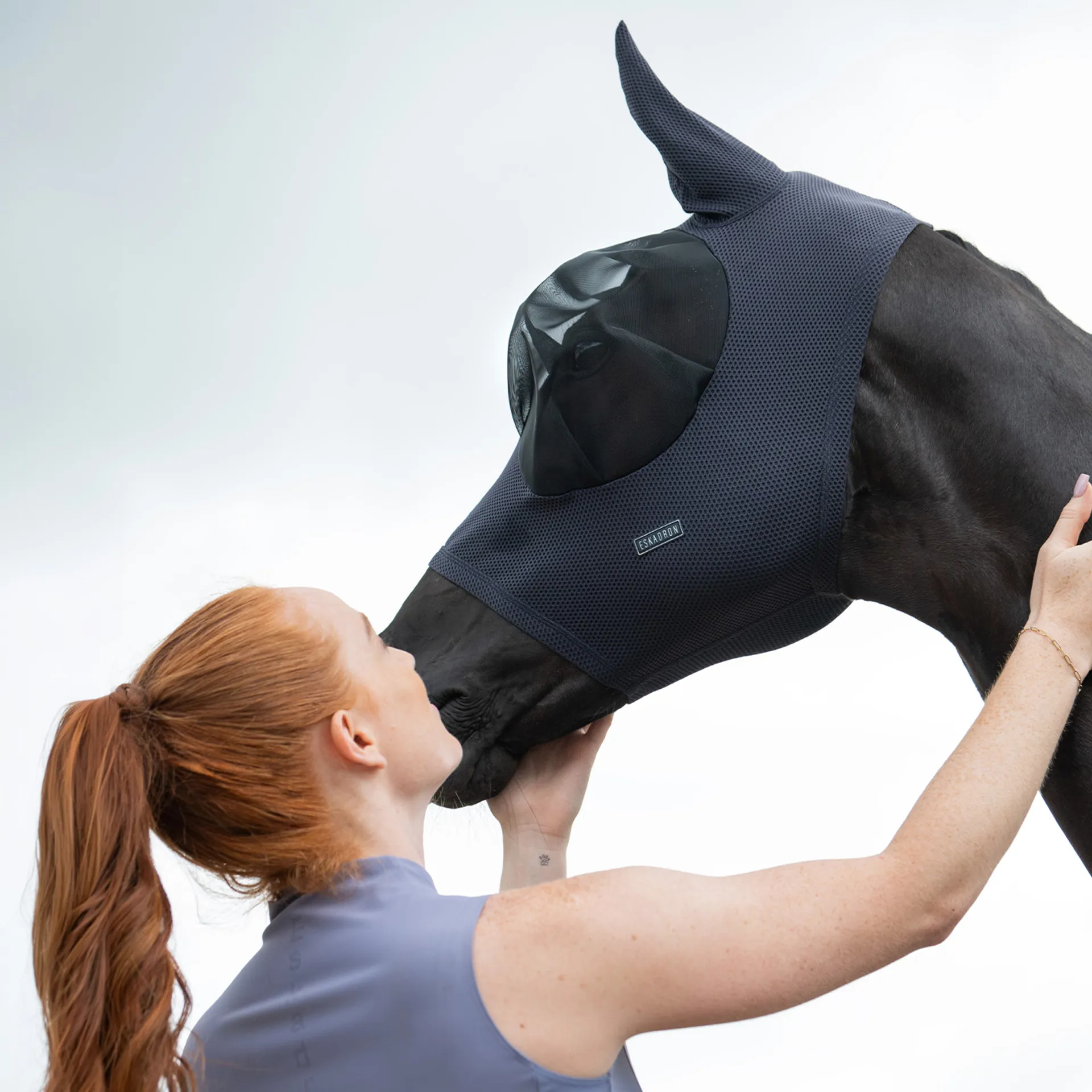 Eskadron Classic Sports Dynair Mesh Fly Mask - Navy