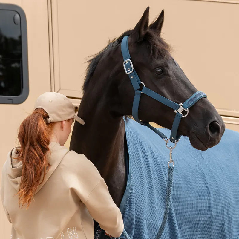 Eskadron Classic Sports Double Pin Softshell Jewel Headcollar - Ocean-1