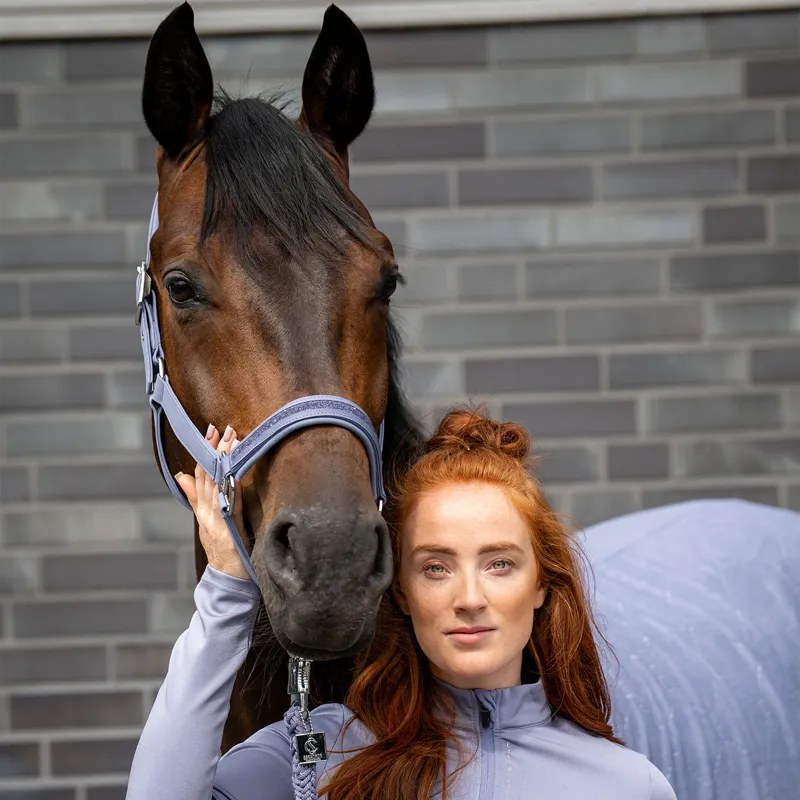 Eskadron Classic Sports Double Pin Softshell Jewel Headcollar - Orchid-1