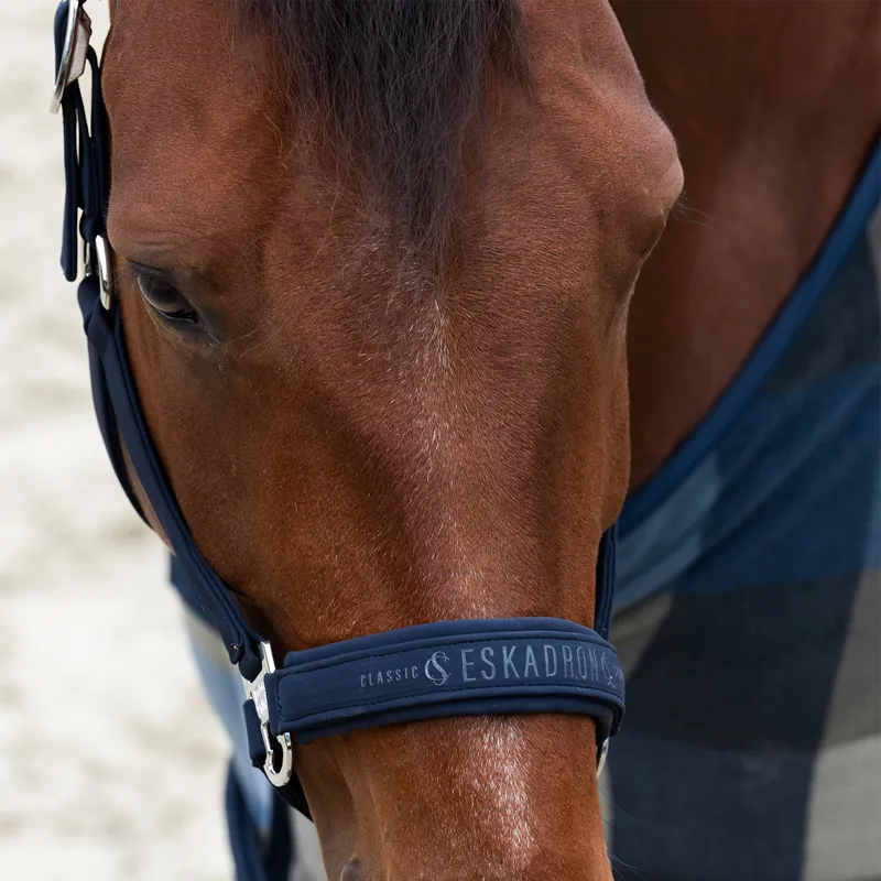 Eskadron Classic Sports Softshell Double Pin Headcollar - Navy-1