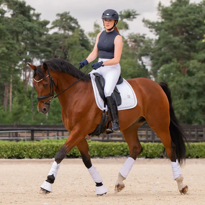 Eskadron Classic Sports Softshell Jewel Dressage Saddlecloth - White-3