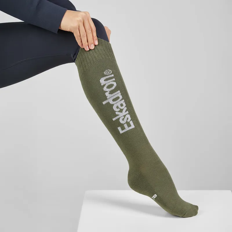 Eskadron Classic Sports Tall Riding Socks - Dusty Olive-1
