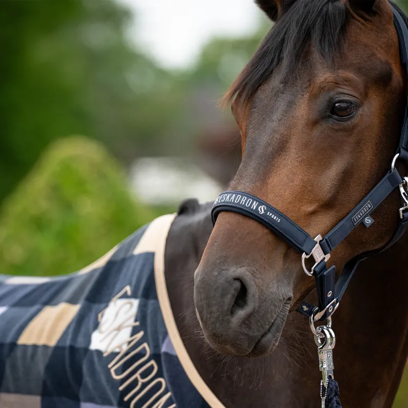 Eskadron Classic Sports Sparkle Double Pin Headcollar - Navy-2