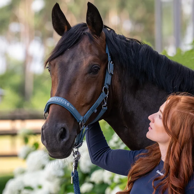 Eskadron Classic Sports Sparkle Double Pin Headcollar - Ocean-1