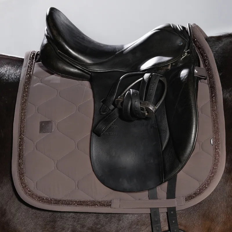Eskadron Dynamic Silk Jewel Dressage Saddlecloth - Powder Taupe Pre-Order-1
