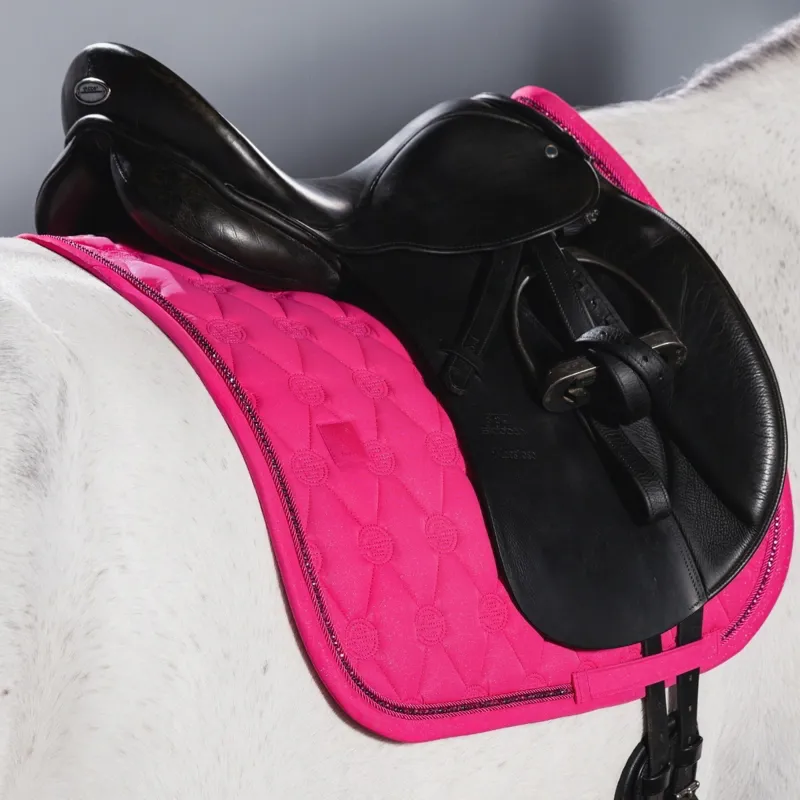 Eskadron Dynamic Sparkle Crystal Dressage Saddlecloth - Lipstick Pre-Order-1