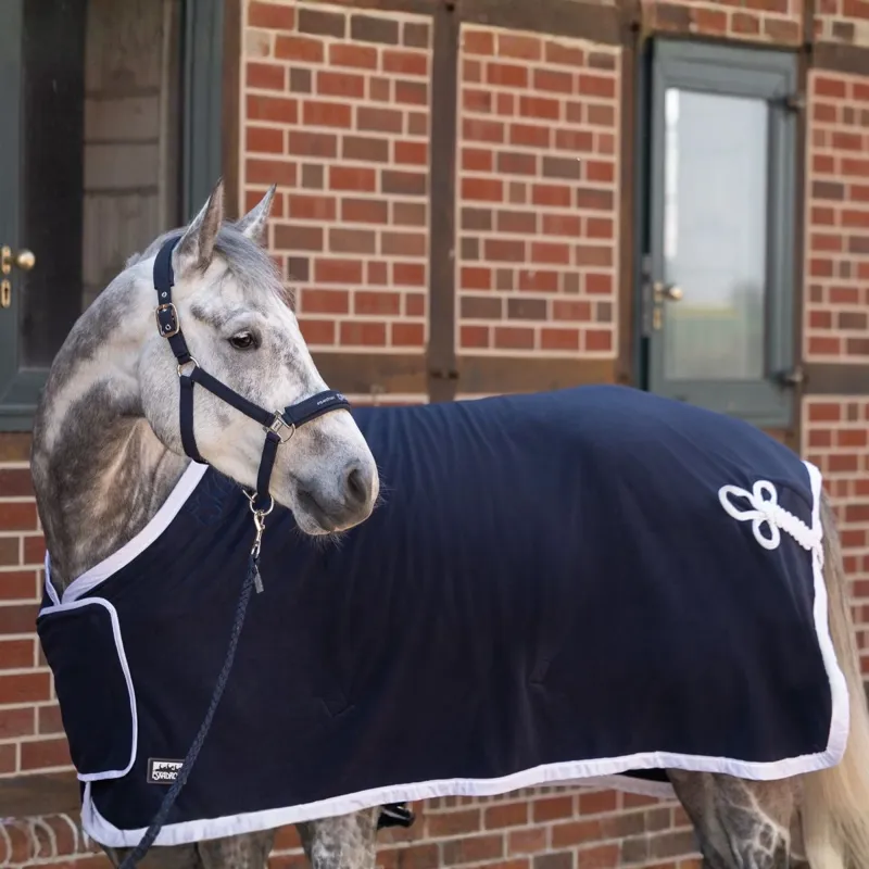 Eskadron Fleece Show Rug - Navy/White-1