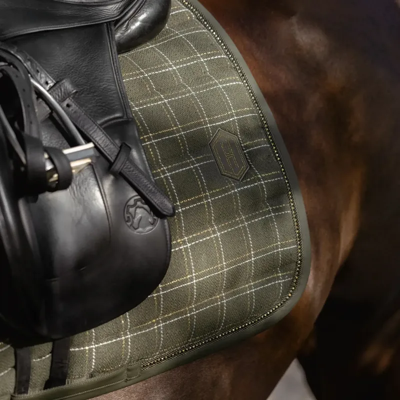 Eskadron Heritage Boucle Crystal Dressage Saddlecloth - Deep Moss-4