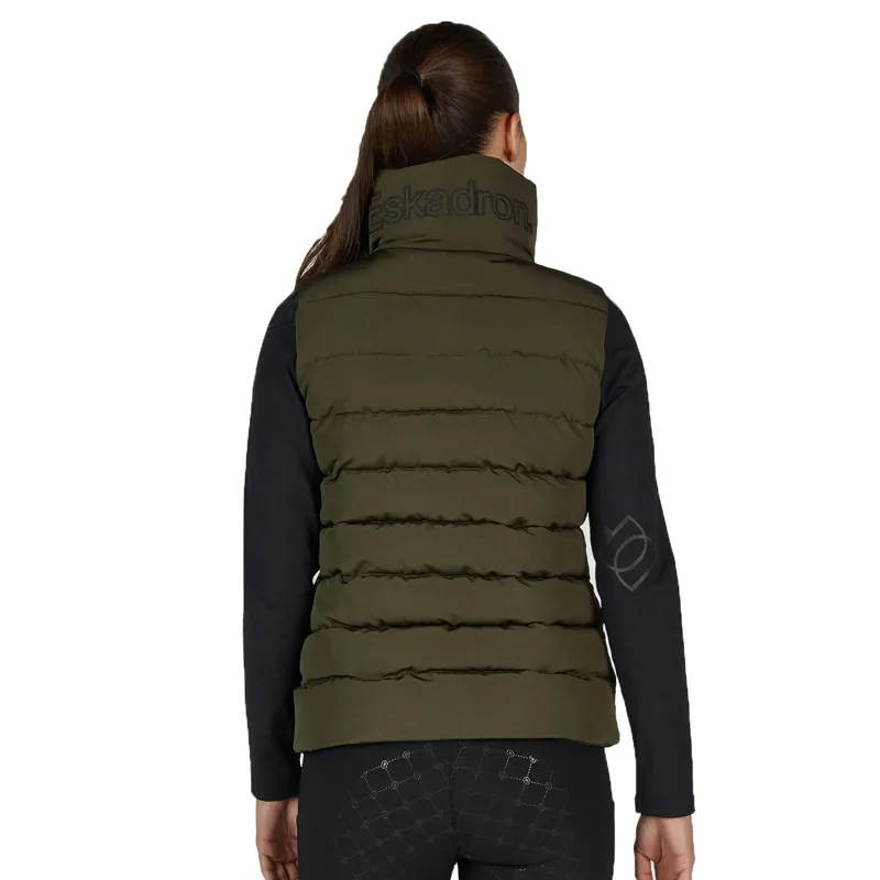 Eskadron Heritage Womens Quilted Gilet - Deep Moss-1