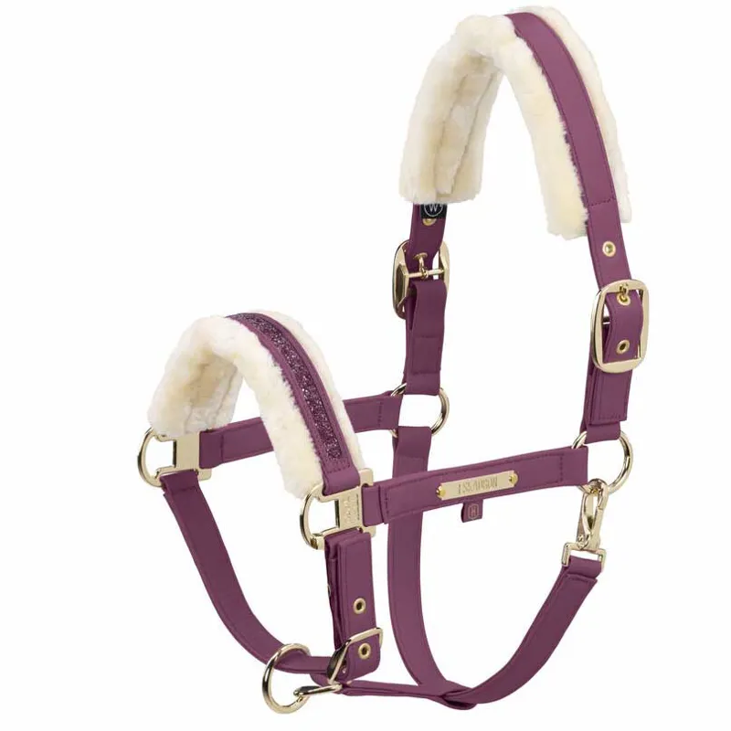 Eskadron Heritage Faux Leather Jewel Fur Headcollar - Wildberry