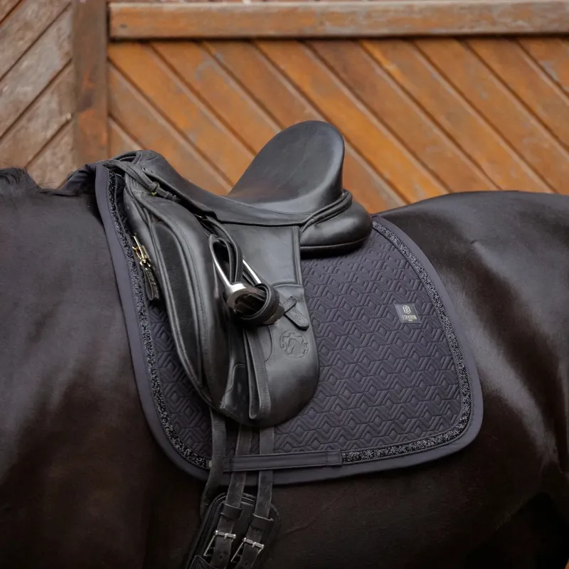 Eskadron Heritage ProSoft Jewel Dressage Saddlecloth - Black-1