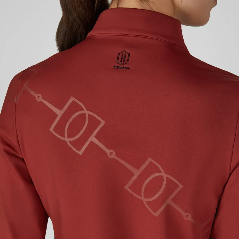 Eskadron Heritage Womens Half-Zip Shirt - Merlot-6