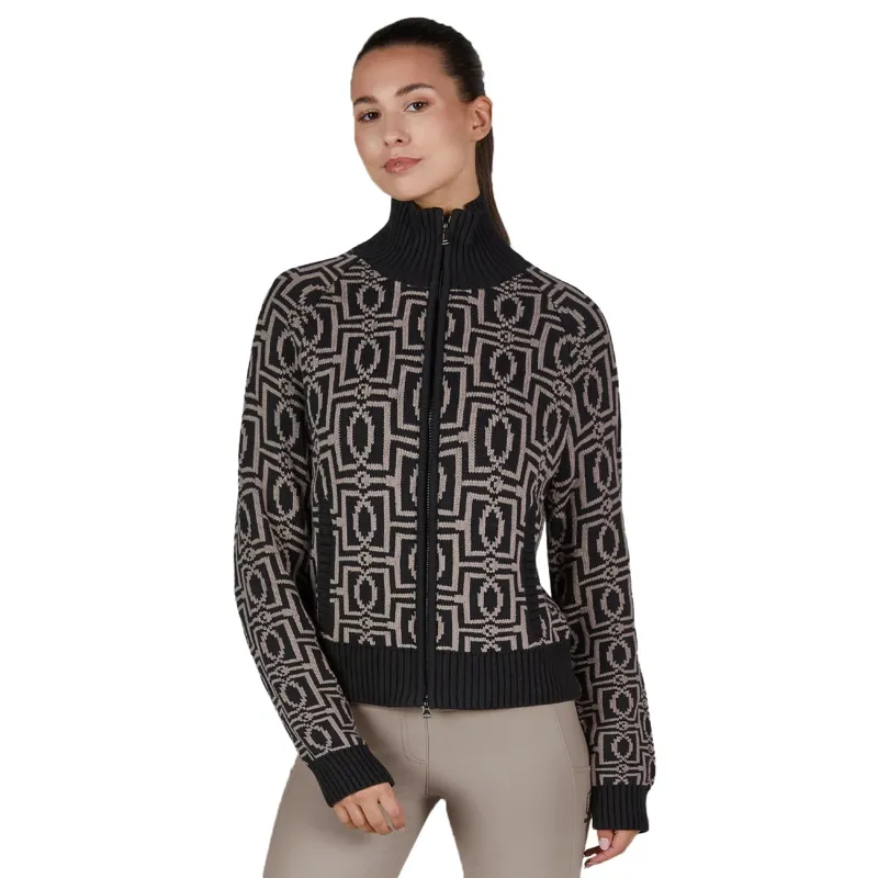 Eskadron Heritage Womens Knit-Zip Cardigan - Black