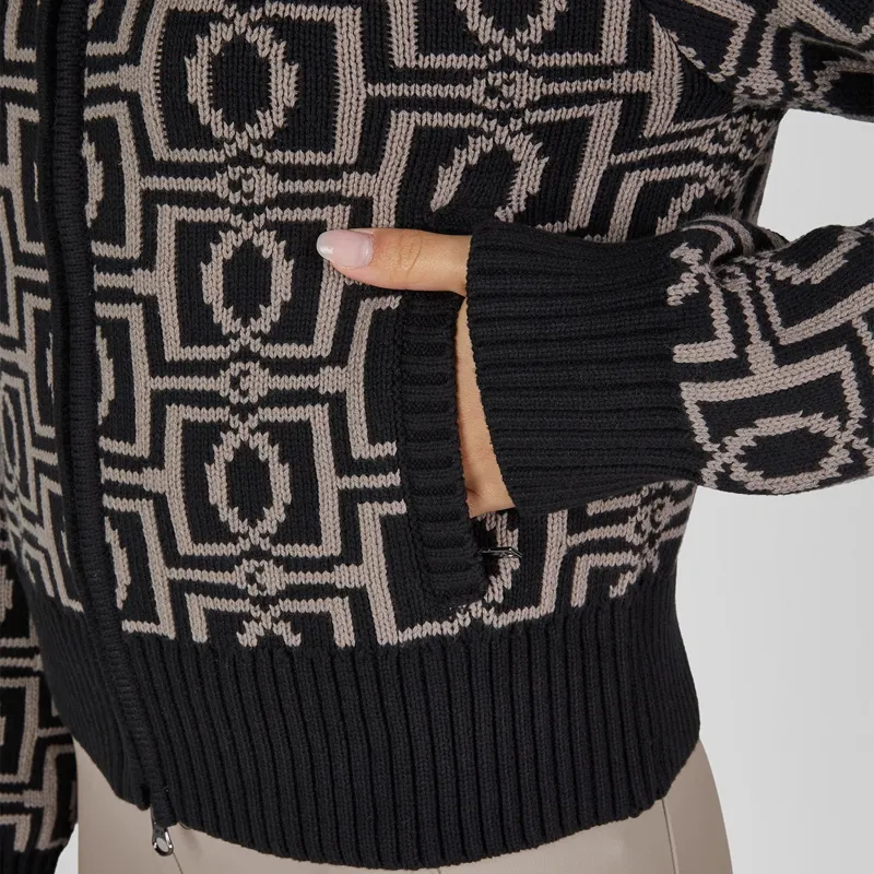 Eskadron Heritage Womens Knit-Zip Cardigan - Black-8