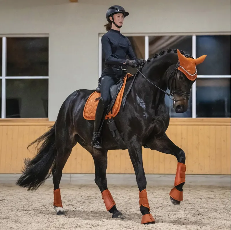 Eskadron Platinum Sparkle Jewel Dressage Saddlecloth - Amber-1