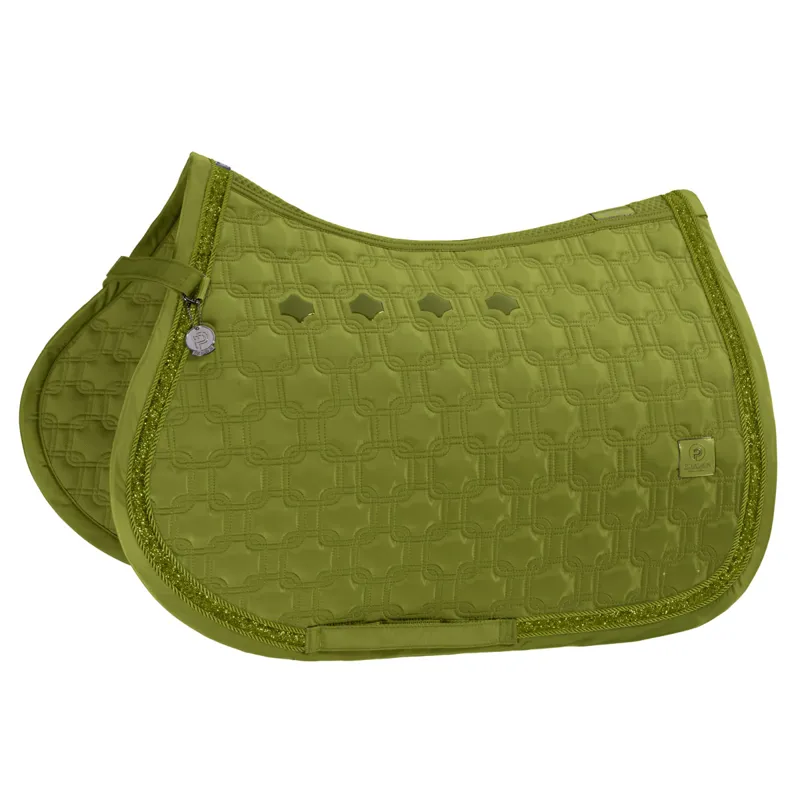 Eskadron Platinum HighGloss Chain Jewel Saddlecloth - Moss Green
