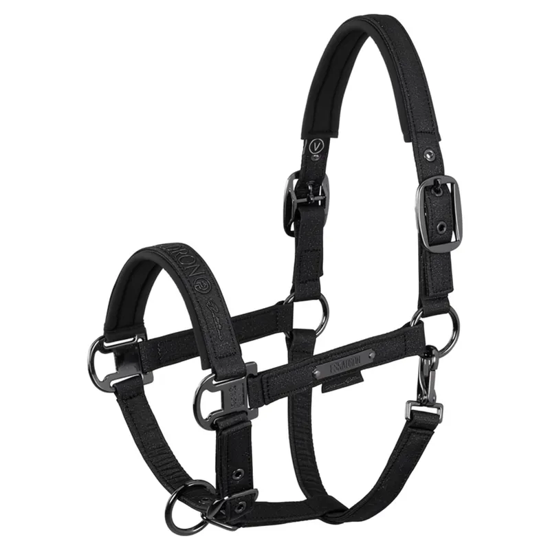Eskadron Platinum Heritage Sparkle Double Pin Headcollar - Black