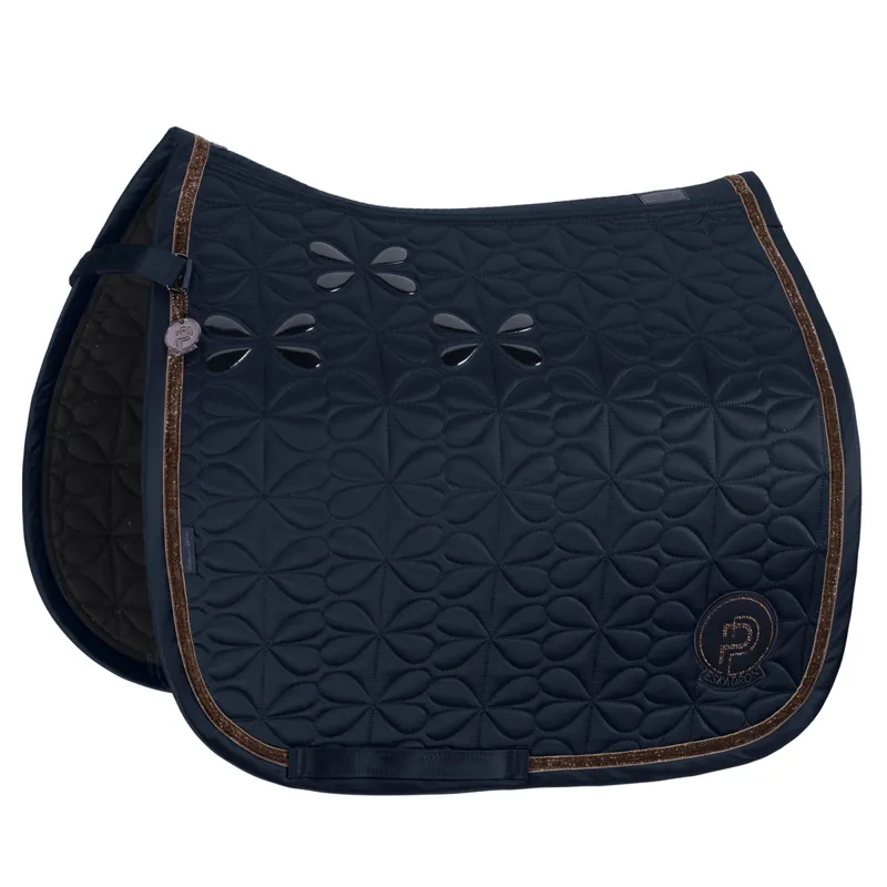 Eskadron Platinum Matt Gloss Bow Dressage Saddlecloth - Atlantic Blue