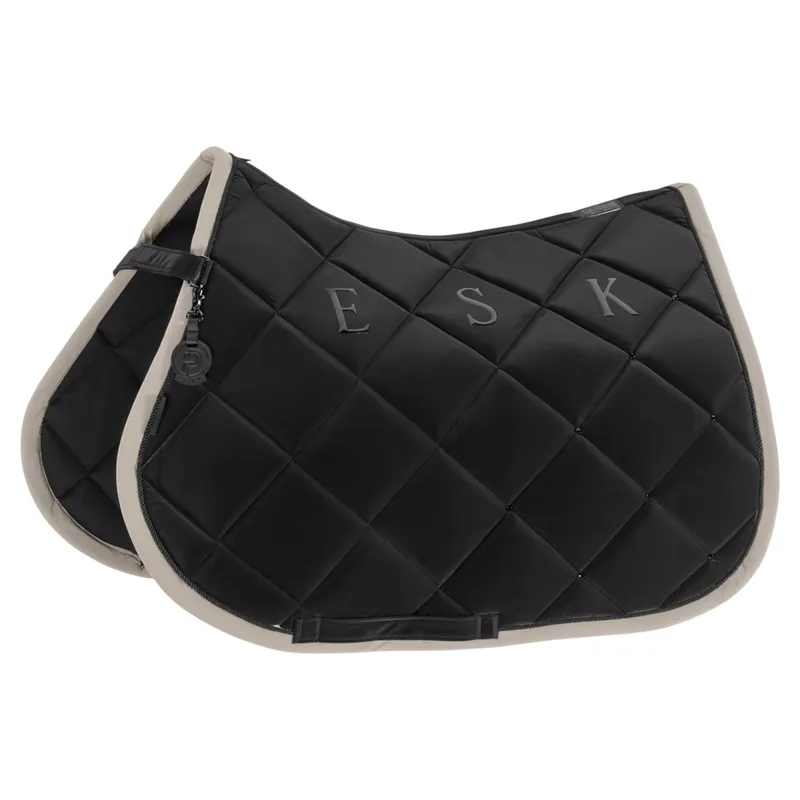 Eskadron Platinum Silk Diamond Saddlecloth - Black