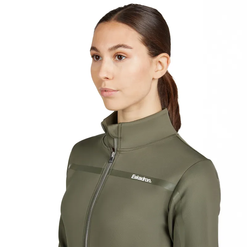 Eskadron Classic Sports Ladies Full Zip Jumper - Dusty Olive-3