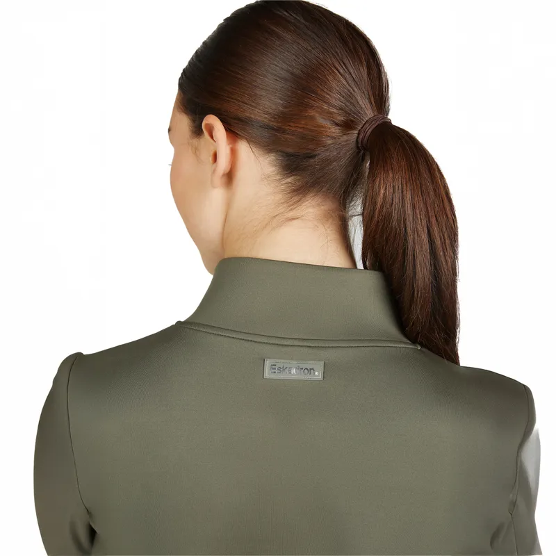 Eskadron Classic Sports Ladies Full Zip Jumper - Dusty Olive-4