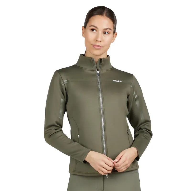 Eskadron Classic Sports Ladies Full Zip Jumper - Dusty Olive