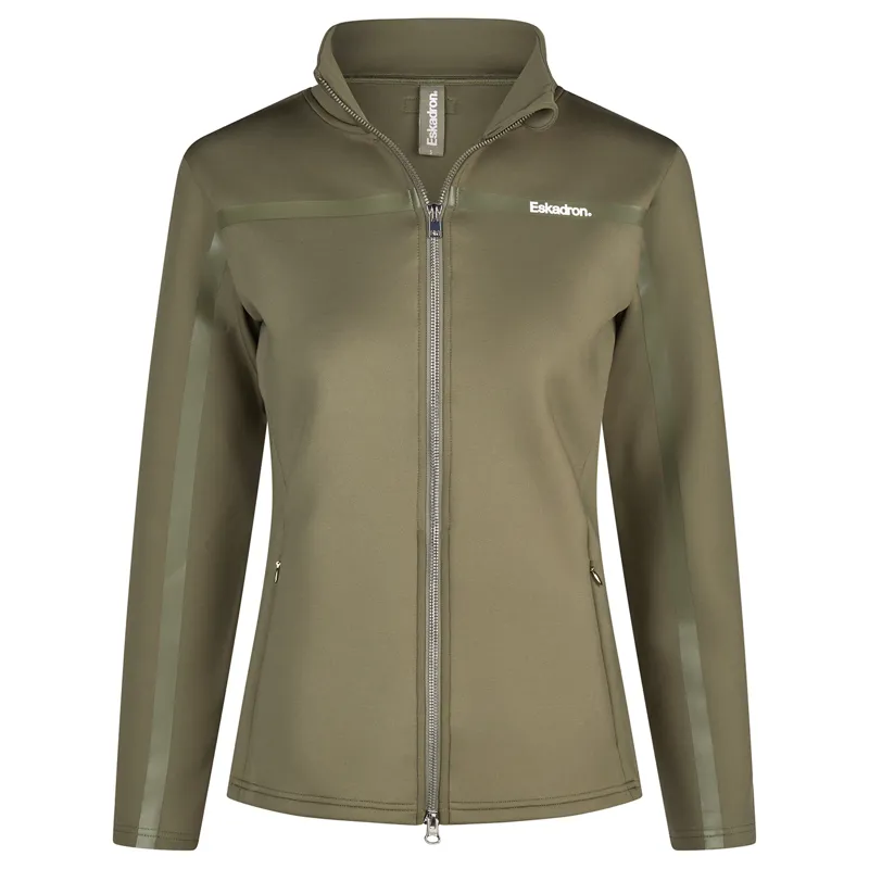 Eskadron Classic Sports Ladies Full Zip Jumper - Dusty Olive-1
