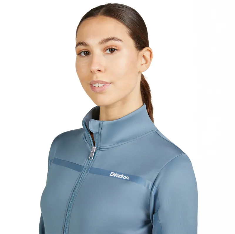 Eskadron Classic Sports Ladies Full Zip Jumper - Steel Blue-4