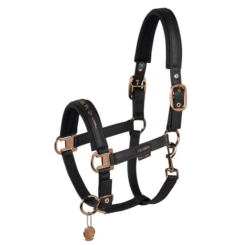 Eskadron Platinum Faux Leather Headcollar - Black