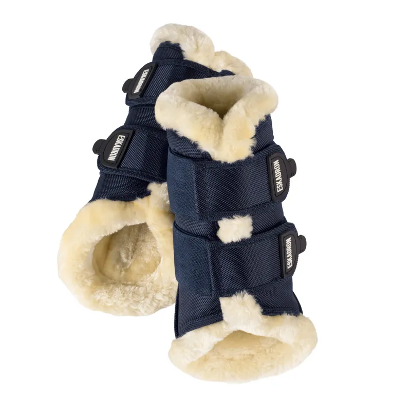 Eskadron Faux Fur Brushing Boots - Navy