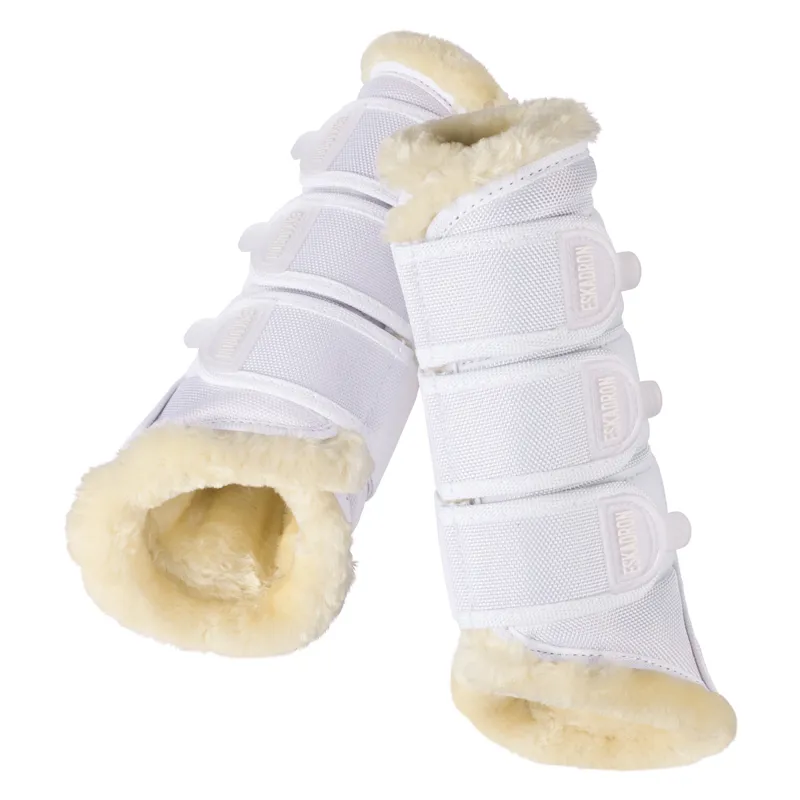 Eskadron Faux Fur Brushing Boots - White