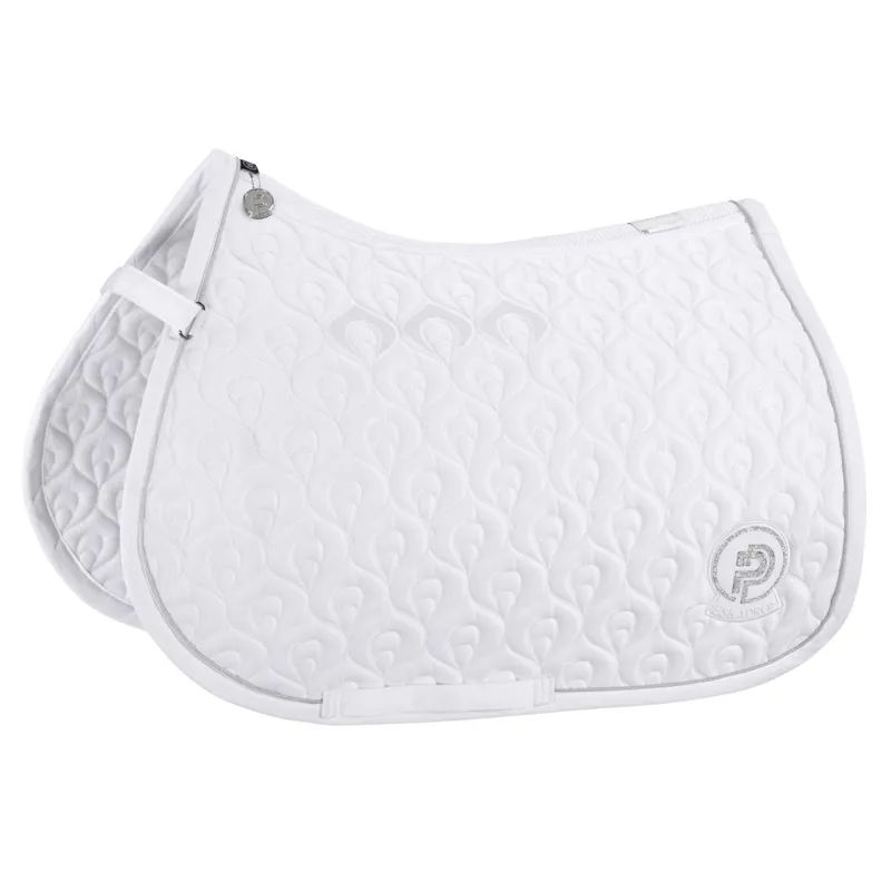 Eskadron Platinum Pure High Gloss Peacock Saddlecloth - White