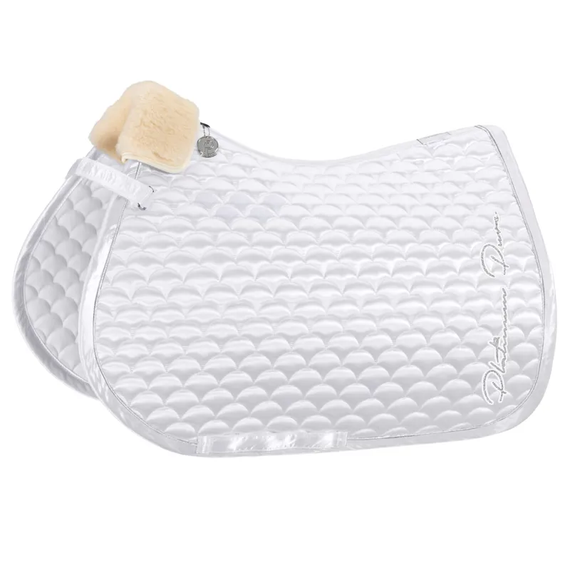 Eskadron Platinum Pure Satin Cloud Saddlecloth - White