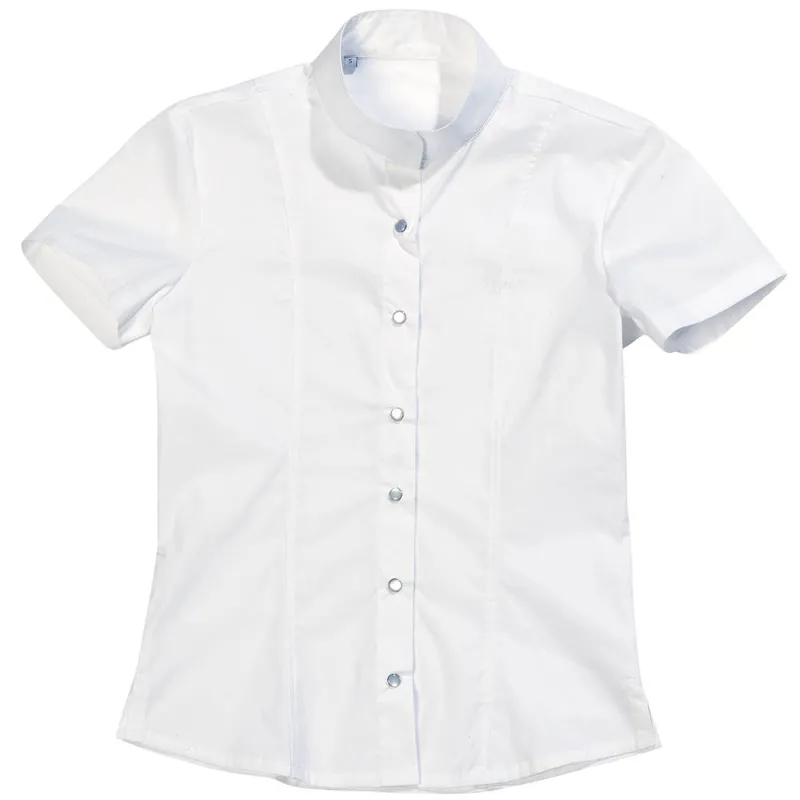 Equi-Theme Nacre Girls Competition Shirt - White