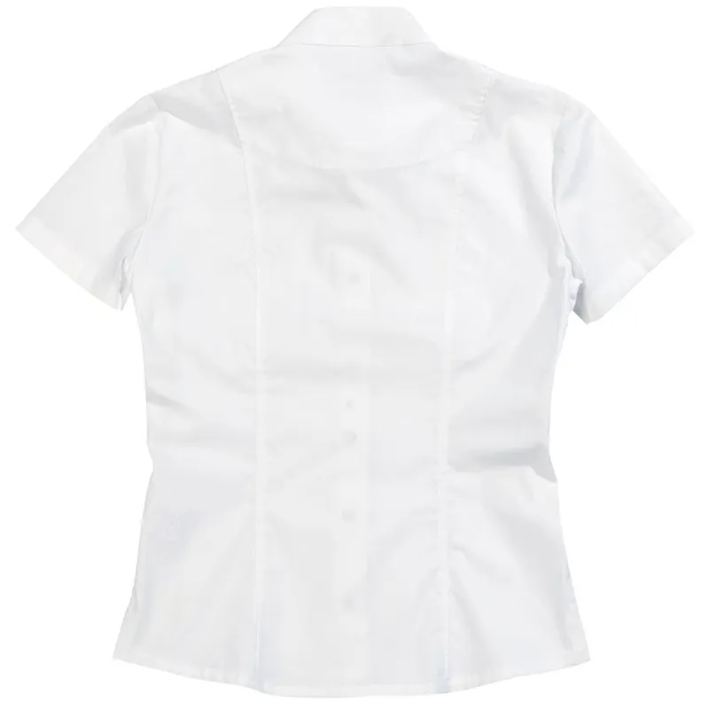 Equi-Theme Nacre Girls Competition Shirt - White-1