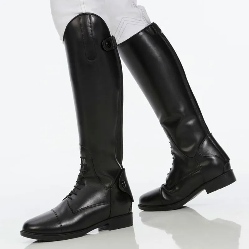 Equi-Theme Childrens Leather Riding Boots - Black-1