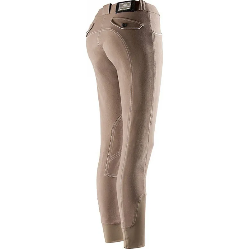 Equi-Theme Verona Knee Patch Ladies Breeches - Taupe-1