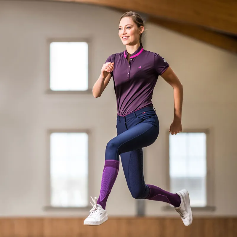 Euro-Star Fame 2.0 Full Grip Ladies Summer Breeches - Navy - UK16-2