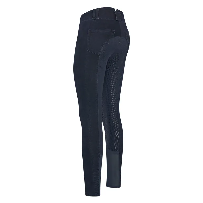 Euro-Star Slim Shape Full Grip Ladies Breeches - Dark Blue Denim-1