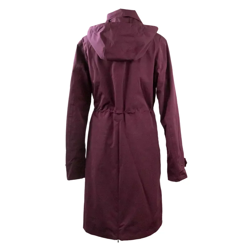 Euro-Star Chiara Ladies Long Waterproof Jacket - Dark Berry-2