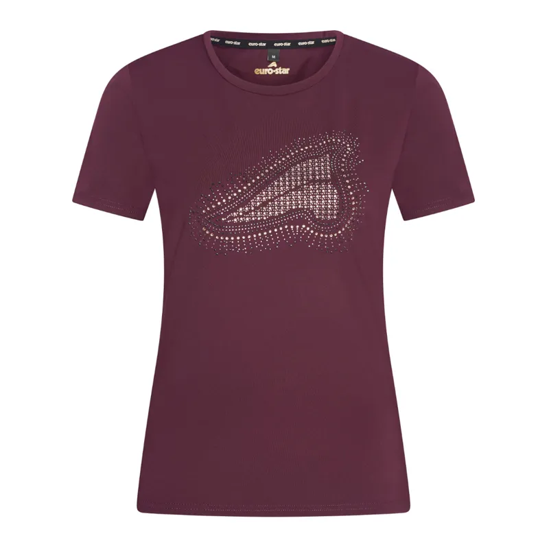 Euro-Star Mirella Ladies T-Shirt - Dark Berry - X-Small