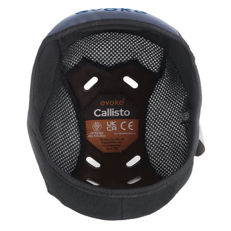 Evoke Callisto Removable Padded Riding Hat Liner - Navy Metallic