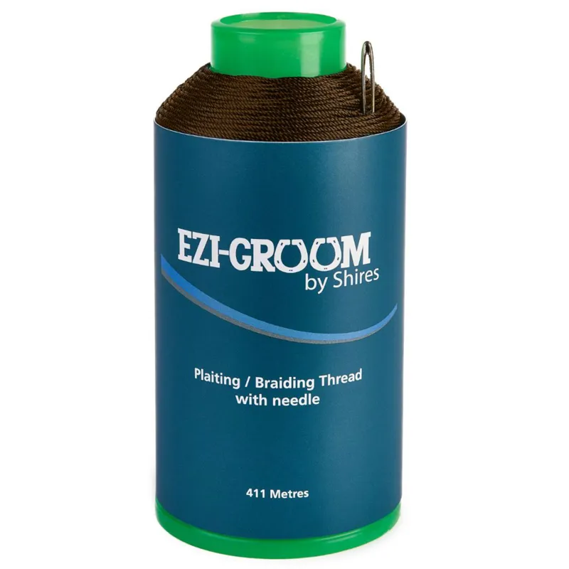 EZI-GROOM Waxed Plaiting Thread Reel - Brown