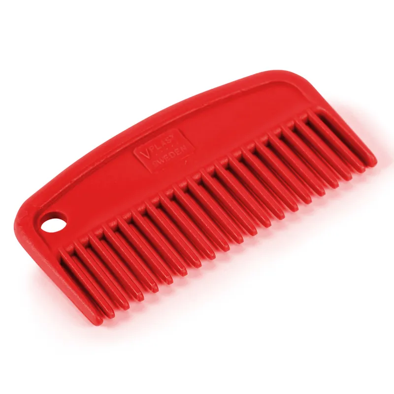 EZI-GROOM Plastic Mane Comb - Red