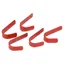 EZI-KIT Small Stable Hooks 5 Pack - Red
