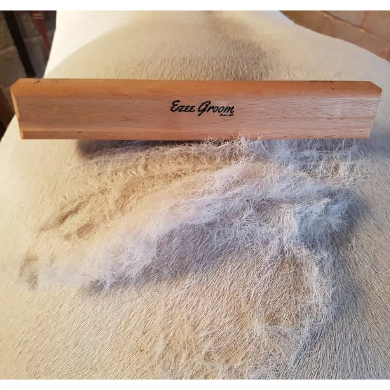 Ezee Groom Shedding Tool - Wooden-3